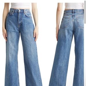 Reformation wide leg jeans size 28
